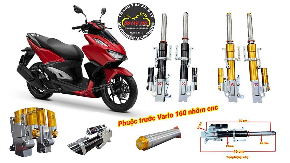 Phuộc trước KingHam Vario 160 nhôm CNC