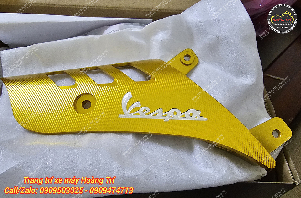 Ốp trang trí phuộc trước Vespa GTS nhôm CNC