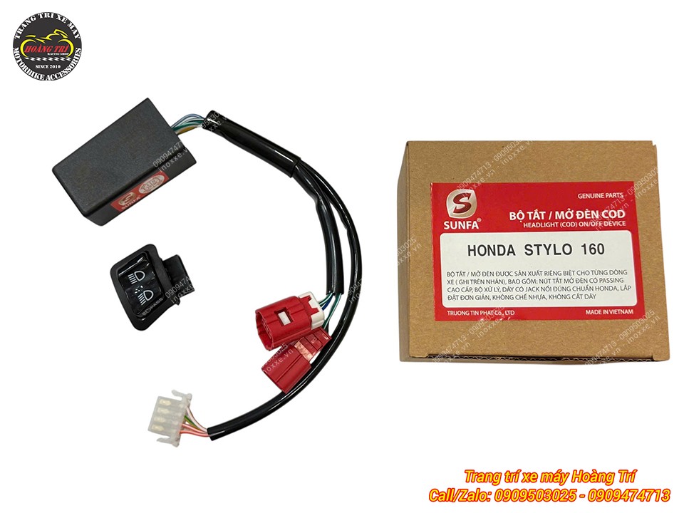 Mạch tắt mở đèn Stylo 160 tích hợp công tắc Passing nhấn giữ 3 giây