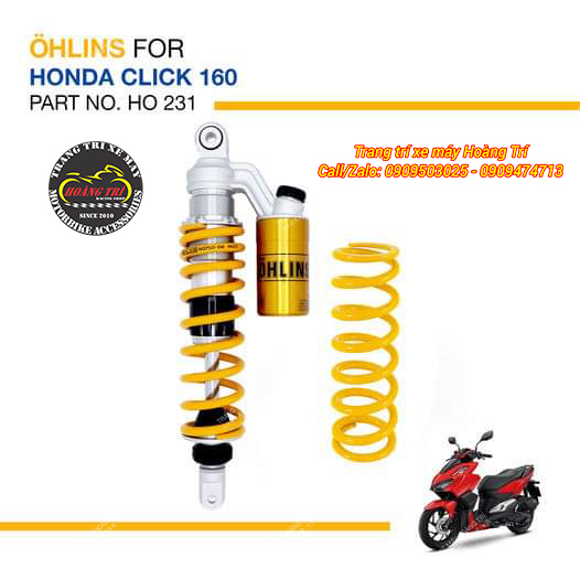 Phuộc Ohlins HO231 chính hãng dành cho Click 160 / Vario 160