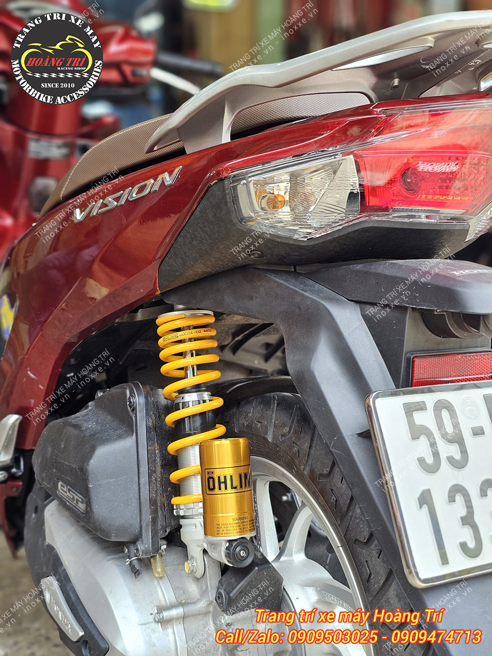 Phuộc Ohlins YA110012 chính hãng lắp cho xe Vision