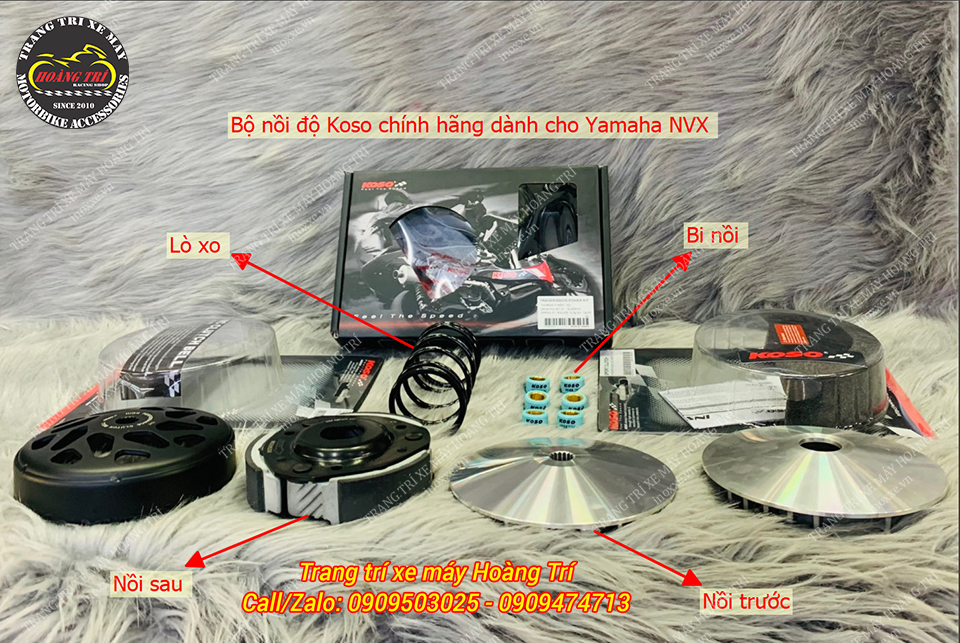 Bộ nồi độ Koso chính hãng dành cho xe Yamaha NVX