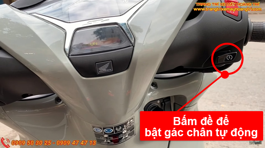 Độ bật gác chân sau tự động cho xe Sh 350i