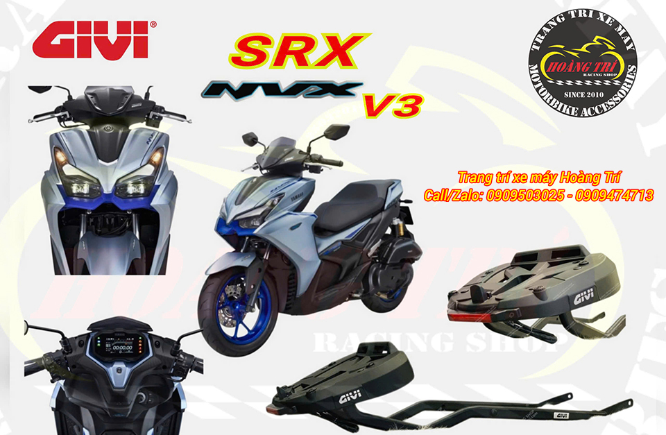 Baga sau Givi SRX(S) cho xe Yamaha NVX V3 (2025) chính hãng