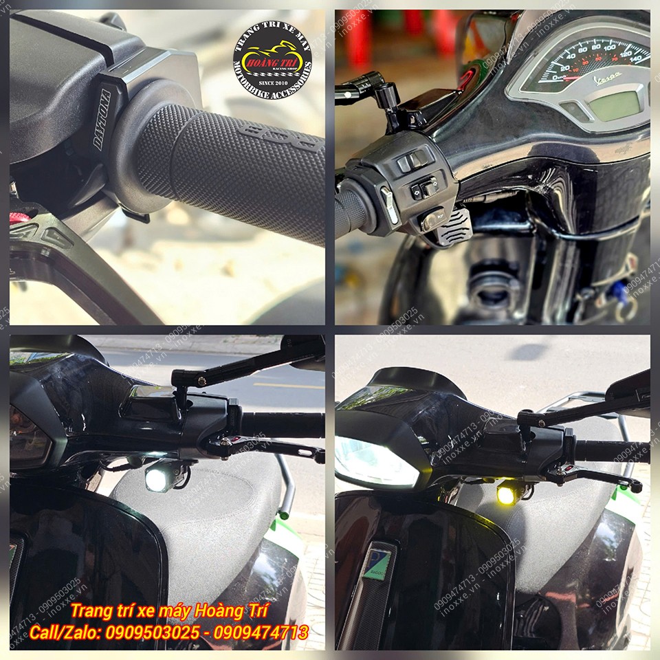 Lắp đèn trợ sáng cho xe Vespa