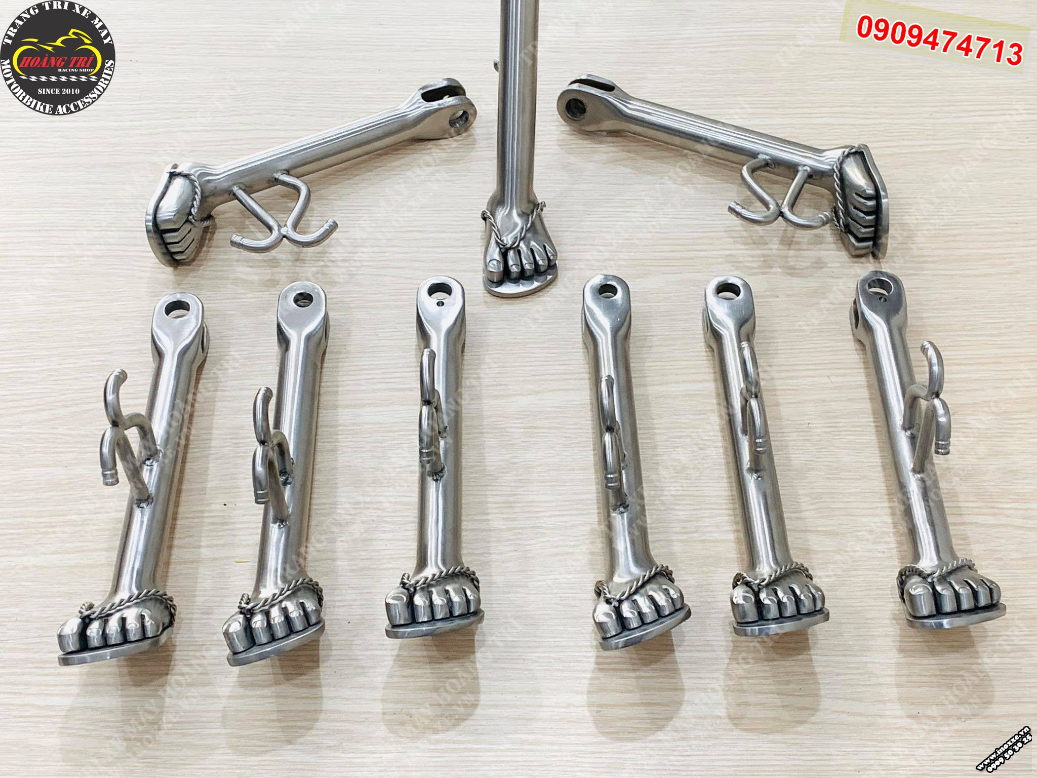 Chân chống inox kiểu bàn chân