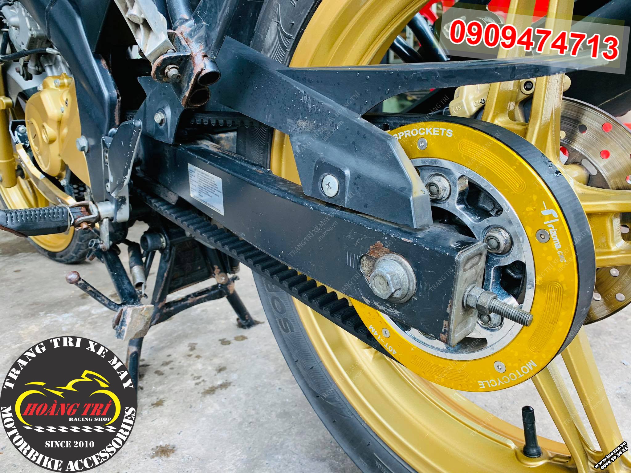 Trọn bộ dây Curoa thay thế nhông sên dĩa Yamaha FZ