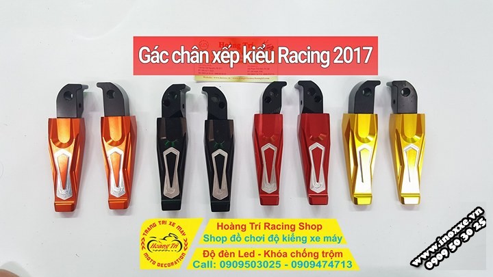 Gác chân xếp kiểu CNC cho xe máy