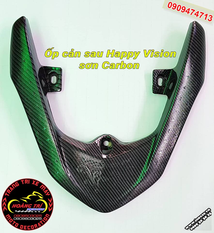 Ốp cản sau Happy Vision sơn Carbon