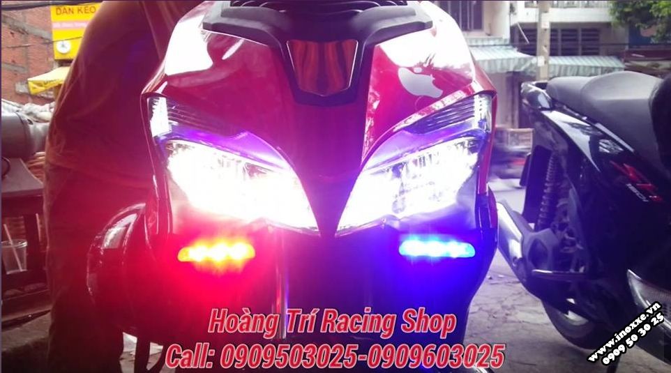 Đèn Police chớp Hazard độ xe máy