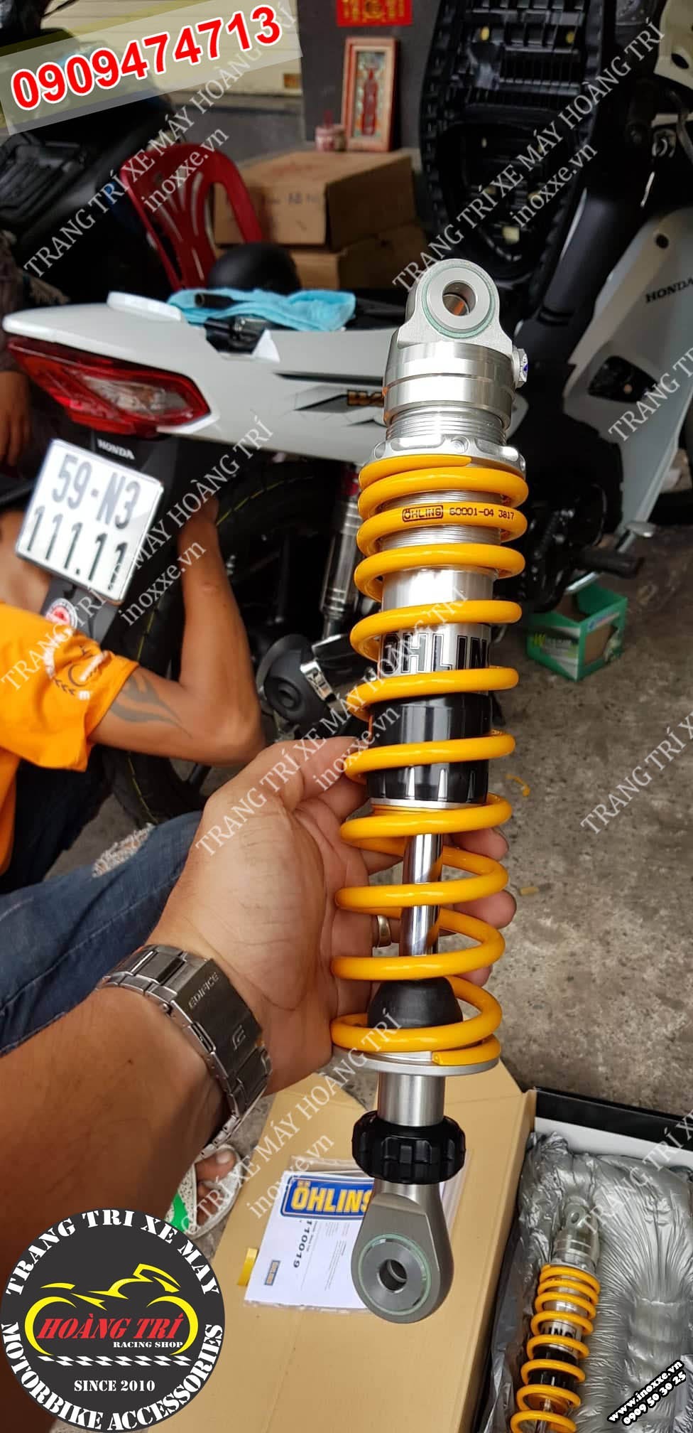 Phuộc Ohlins chính hãng cho xe Wave, Dream - HO 110019.