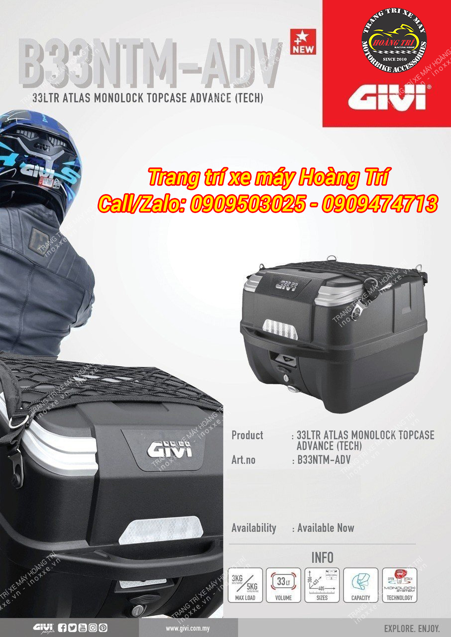 Thùng Givi 45 lít B45NM-ADV