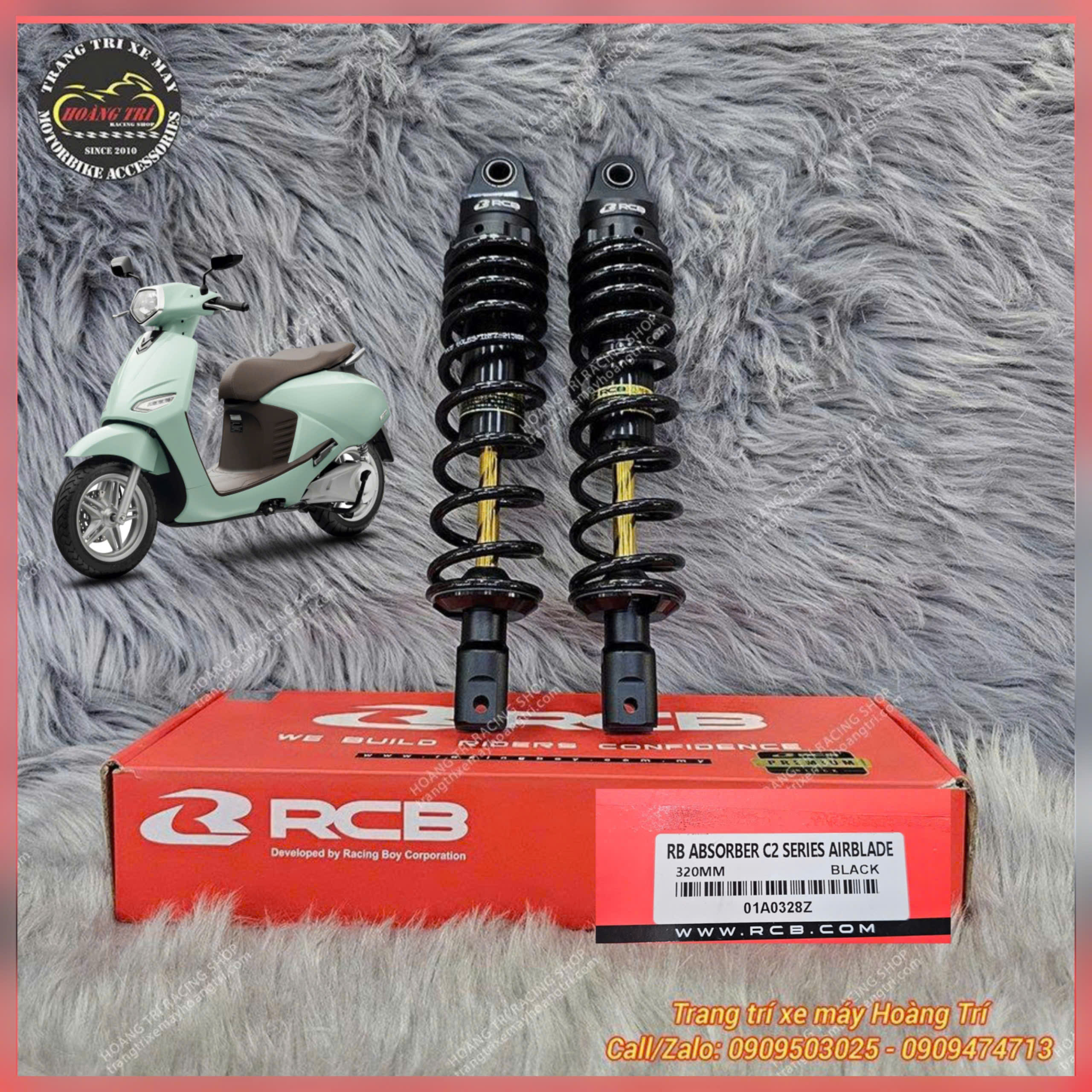 Phuộc Racing Boy độ cho xe máy điện Vento