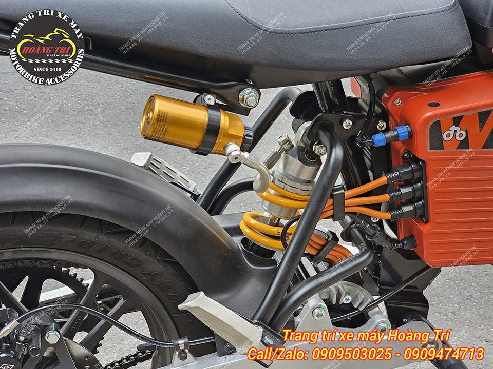 Phuộc Ohlins chính hãng lắp xe máy điện Dat.Bike