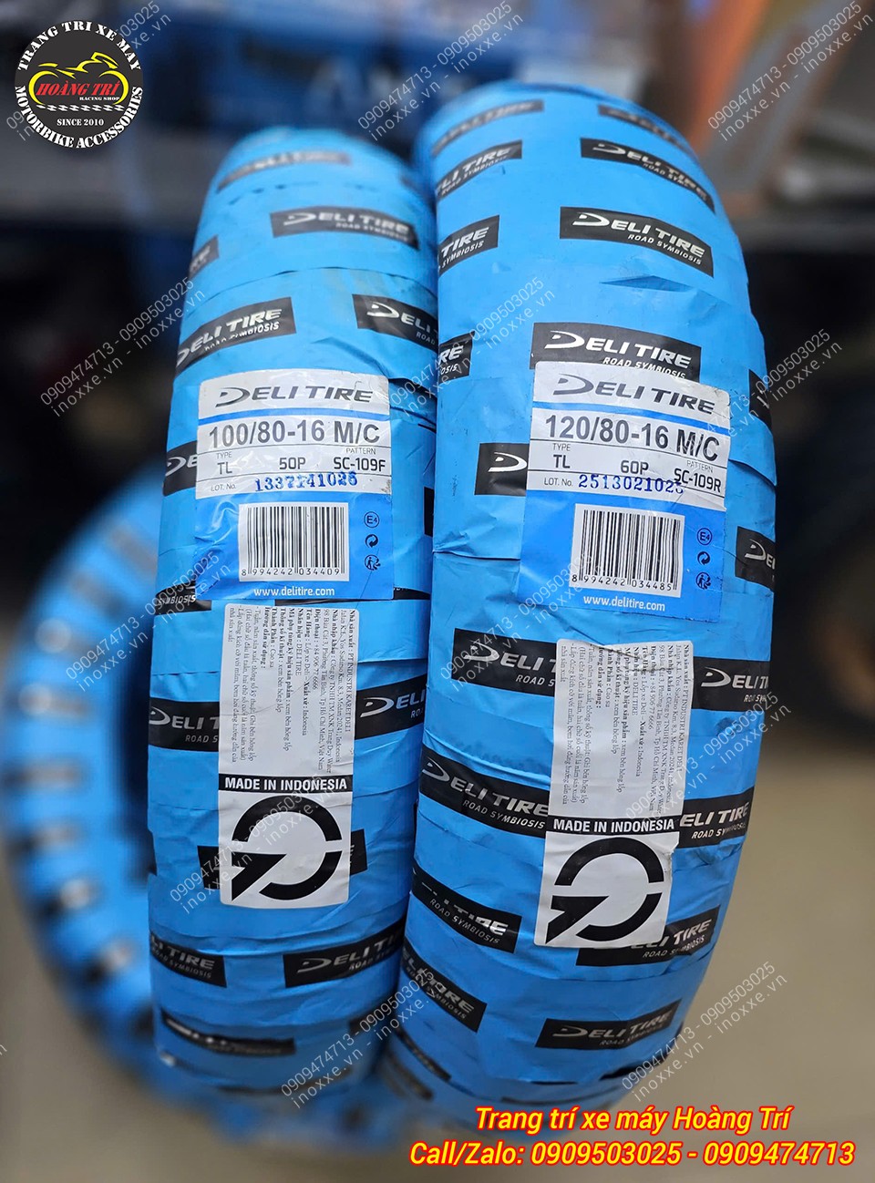 Cặp vỏ lốp xe Deli cho xe SH