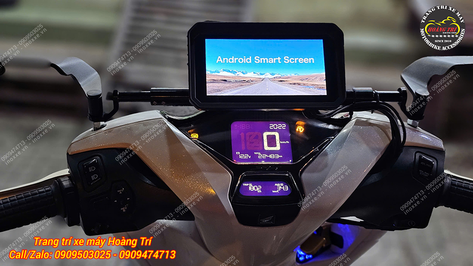 Lắp đặt màn hình Android camera hành trình cho xe SH