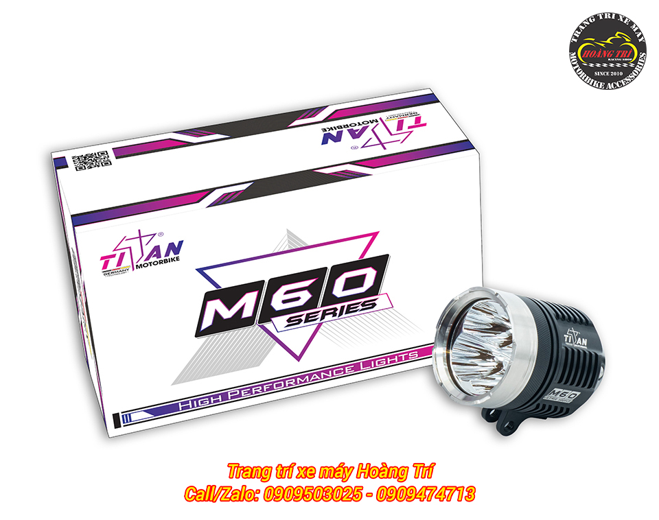 Đèn trợ sáng M60 Ultra Hight 70W Titan Moto