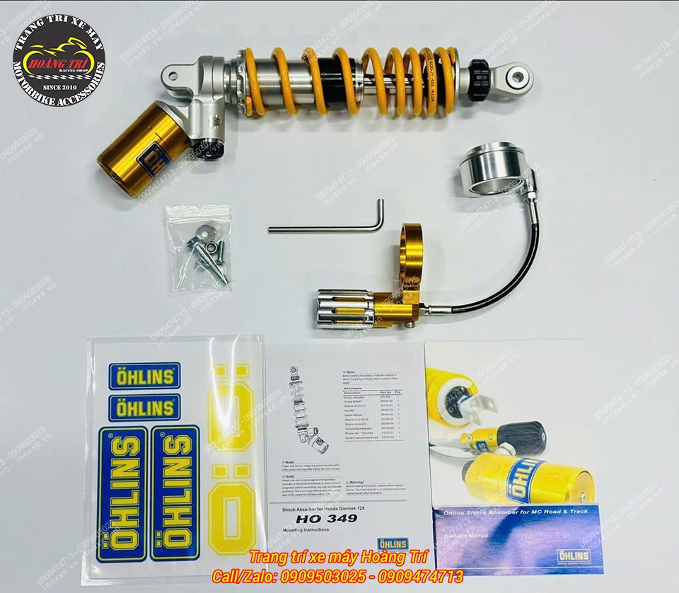 Phuộc Ohlins Honda Giorno 125/Stylo 160 - HO349 chính hãng
