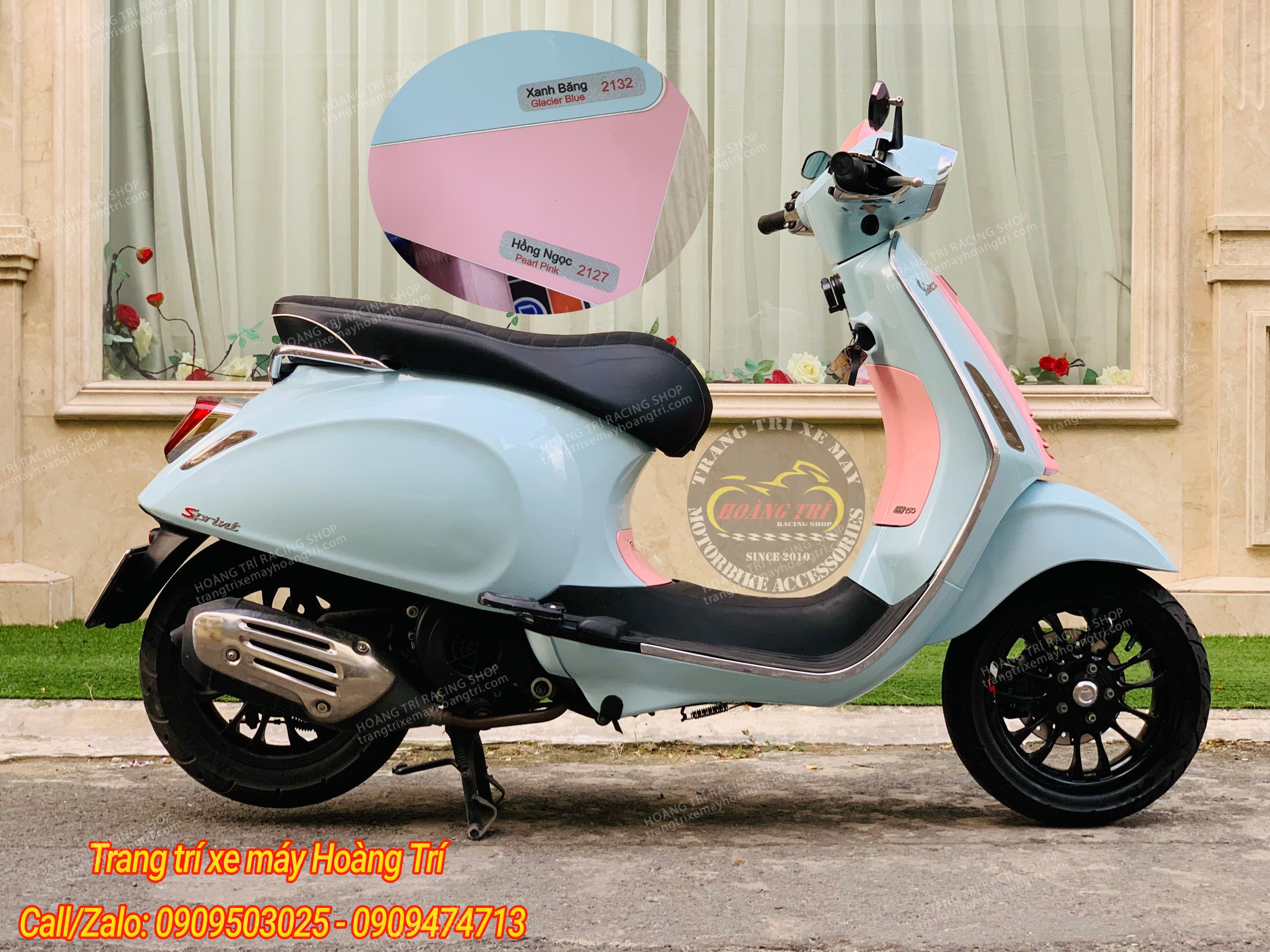 Dán Decal đổi màu xe Vespa - Decal Metalic cao cấp đẹp như sơn