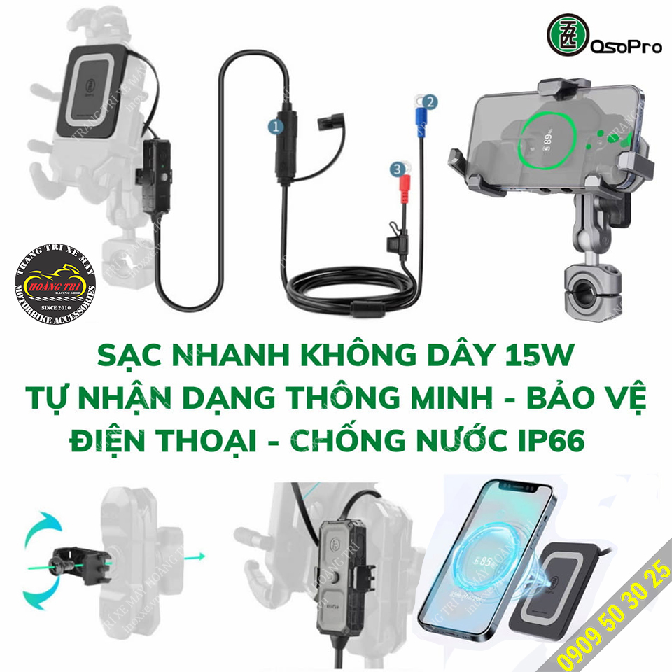 Bộ sạc không dây Oso pro 15w WIC911