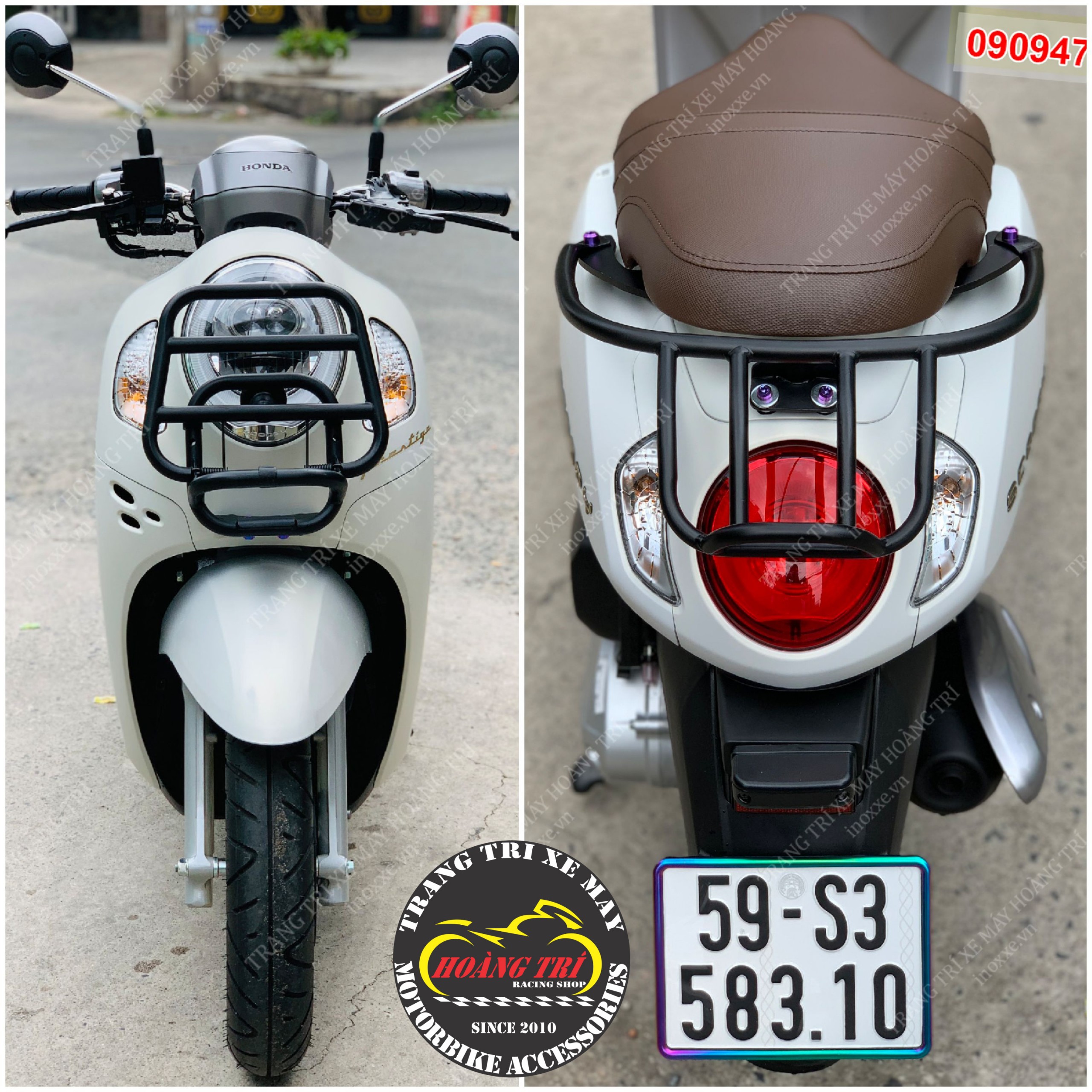 Trọn bộ baga trước sau Vespa độ cho xe Scoopy