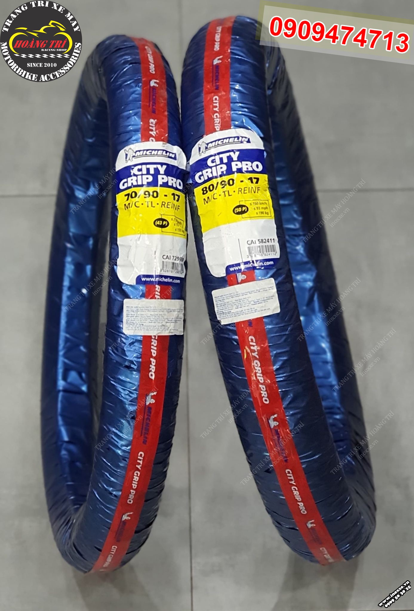 Cặp Vỏ Michelin City Grip Pro size 70/90 và 80/90-17