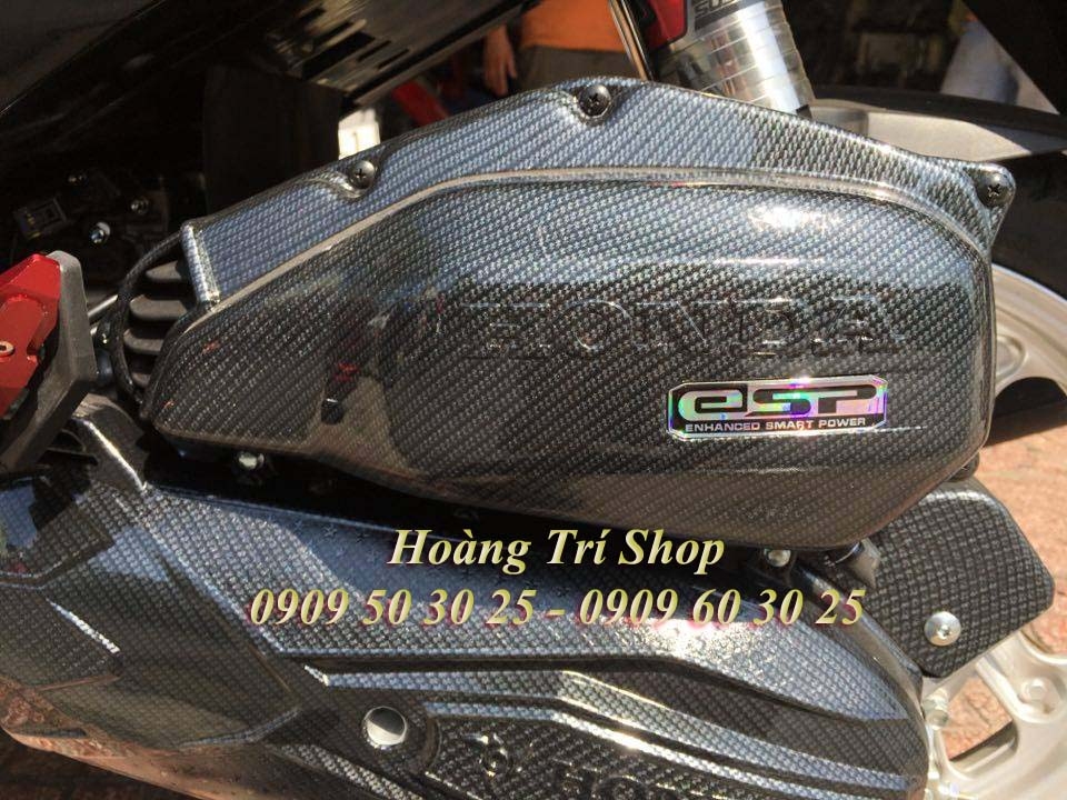 Phụ kiện Air Blade 2016 - Pô e sơn carbon