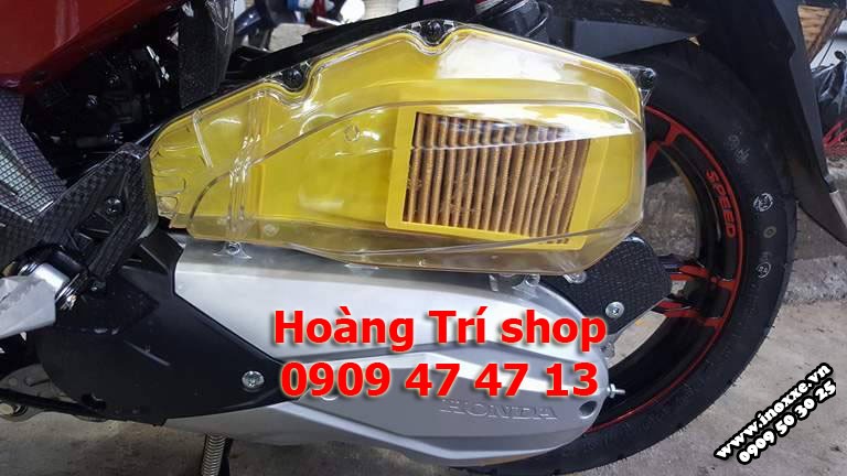 Pô e trong suốt gắn xe Air Blade 2016