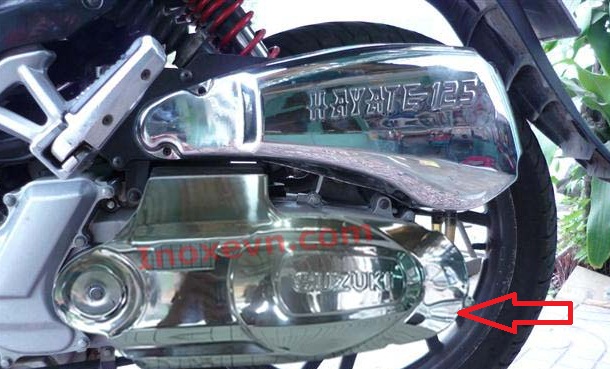 Inox xe Hayate 2011-Ốp lốc máy lớn