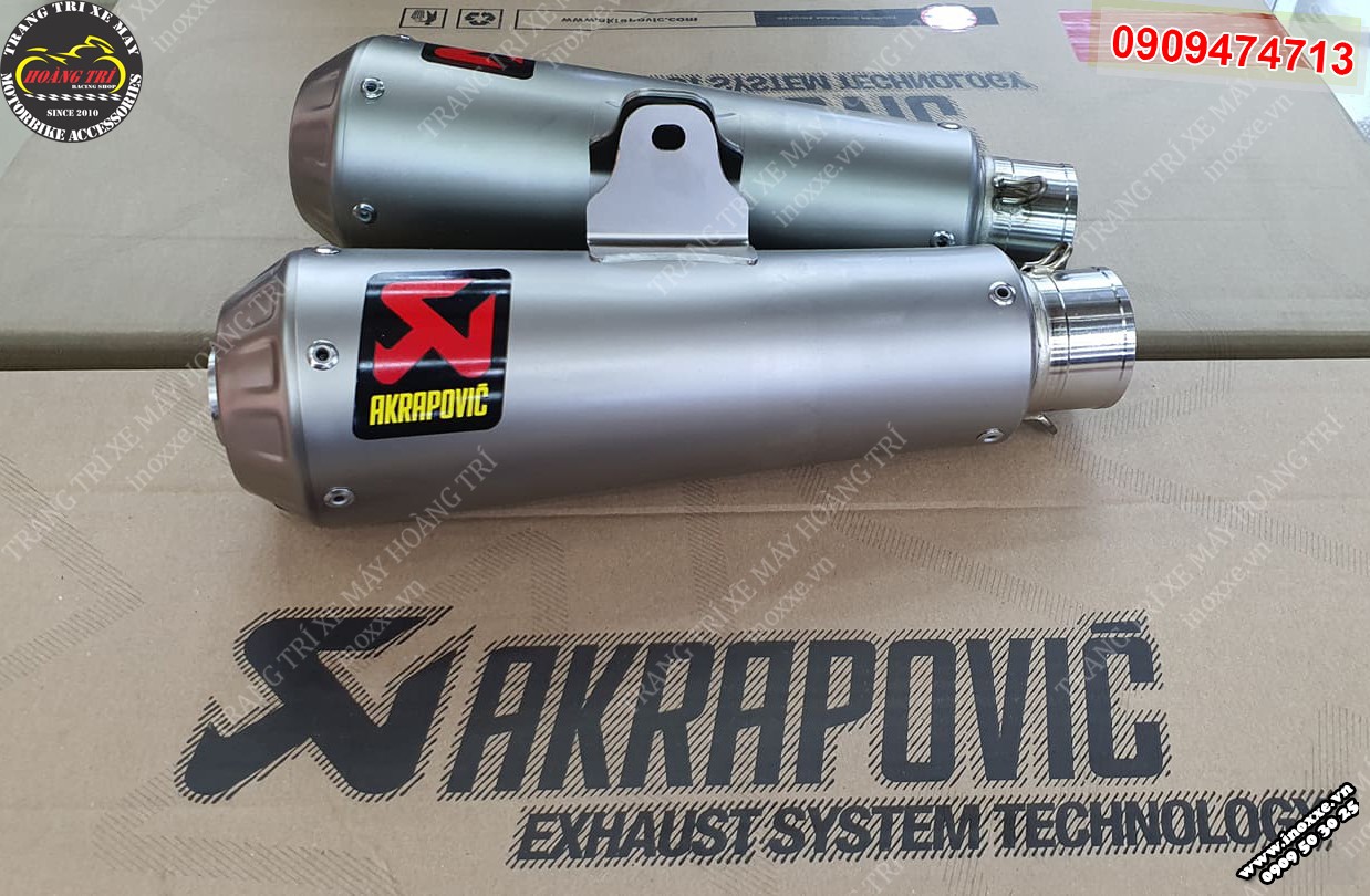 Pô Akrapovic GP Titan chính hãng - full cổ pô titan bầu hơi cho xe MSX