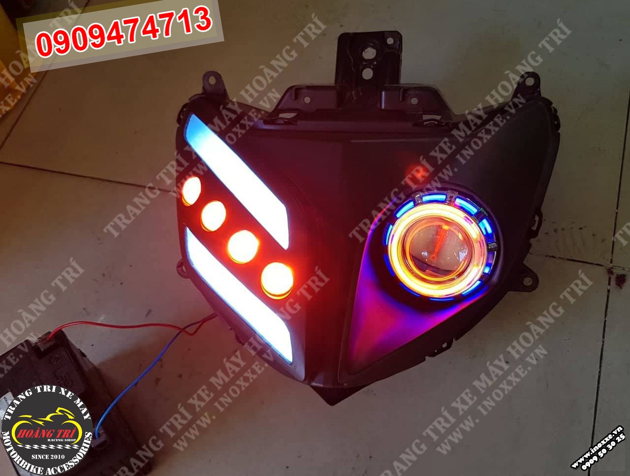 Độ đèn xe Nouvo LX - Đèn Mắt Cú Lé