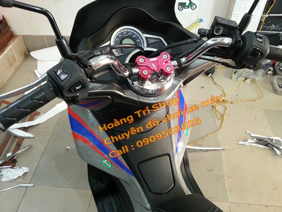 Trang trí xe PCX 2014 - Chụp ghi đông CNC