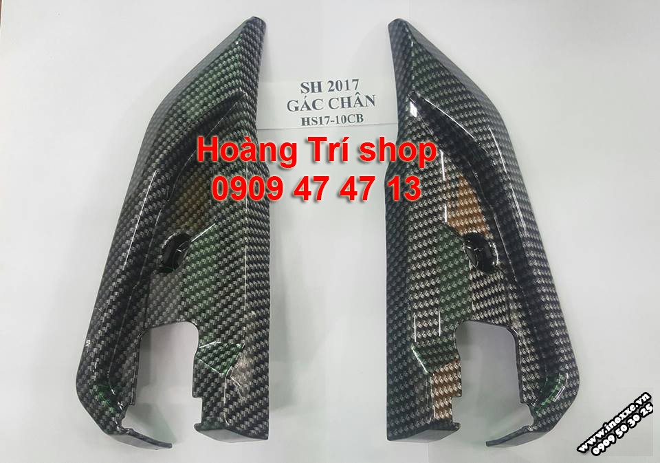 Gác chân trong gắn xe SH 2017 sơn carbon