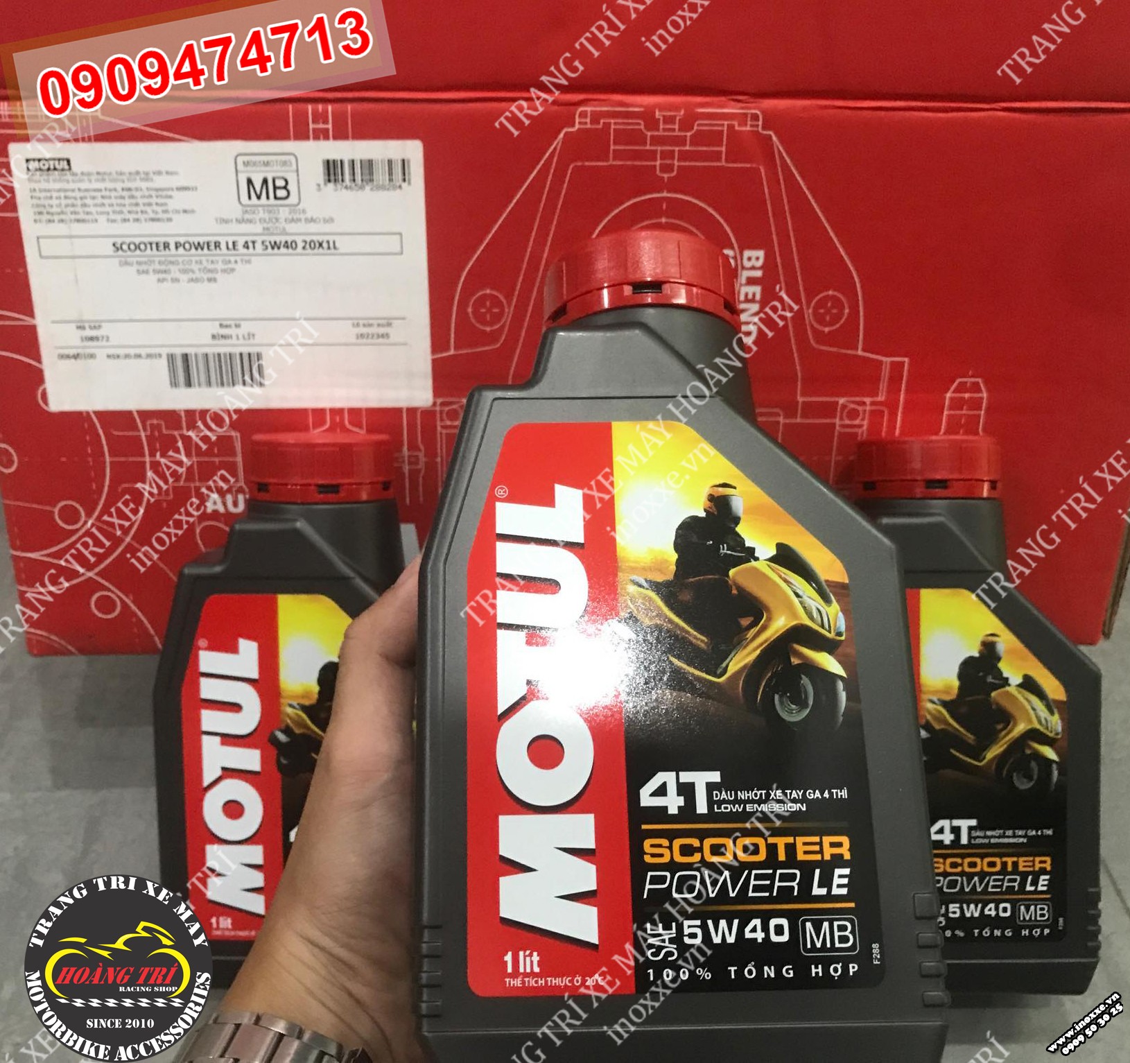 Nhớt Motul Scooter Power LE 5W40 1 lít dành cho xe tay ga