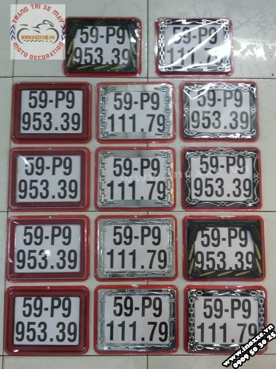 Khung biển số xe máy kiểu 2014