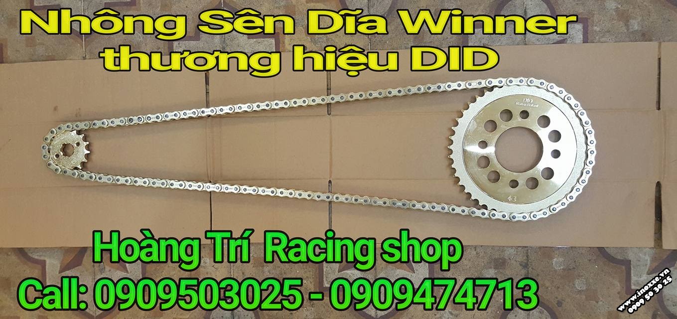 Nhông sên dĩa vàng DID độ xe Winner 150