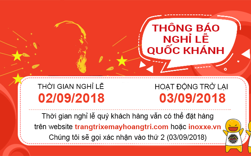Thông báo nghỉ lễ quốc khánh năm 2018
